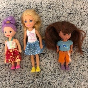 Three Barbie Chelsea Dolls